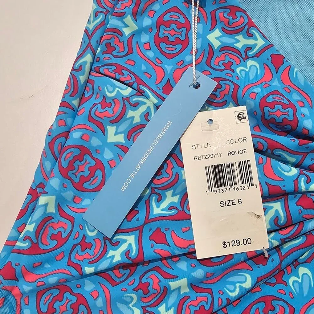 Bleu by Rod Beattie St. Tropez Printed Plunge Halter One-Piece Swimsuit - Picture 10 of 11